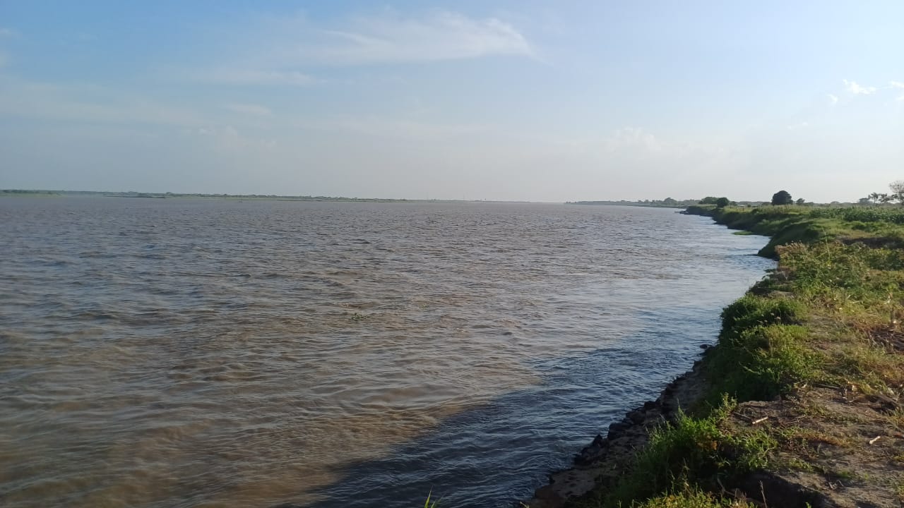 Bajos niveles del río Magdalena en el sur del Atlántico. Foto: Blas Clavo.