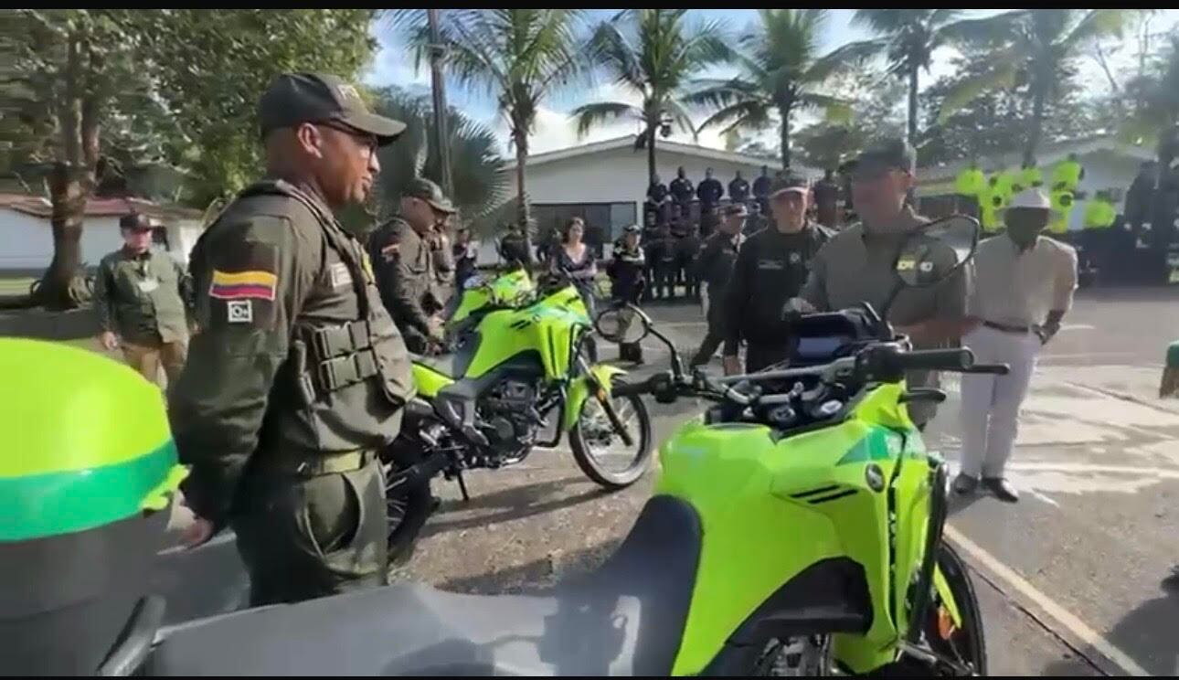 Motos entregadas a la Policía Urabá. Foto: cortesía.
