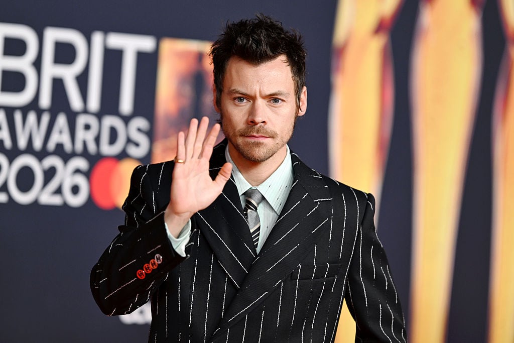 MANCHESTER, ENGLAND - FEBRUARY 28: (EDITORIAL USE ONLY) Harry Styles attends The BRIT Awards 2026 at Co-op Live on February 28, 2026 in Manchester, England. (Photo by Gareth Cattermole/Getty Images)