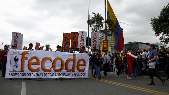 Fecode paro . Foto: Colprensa