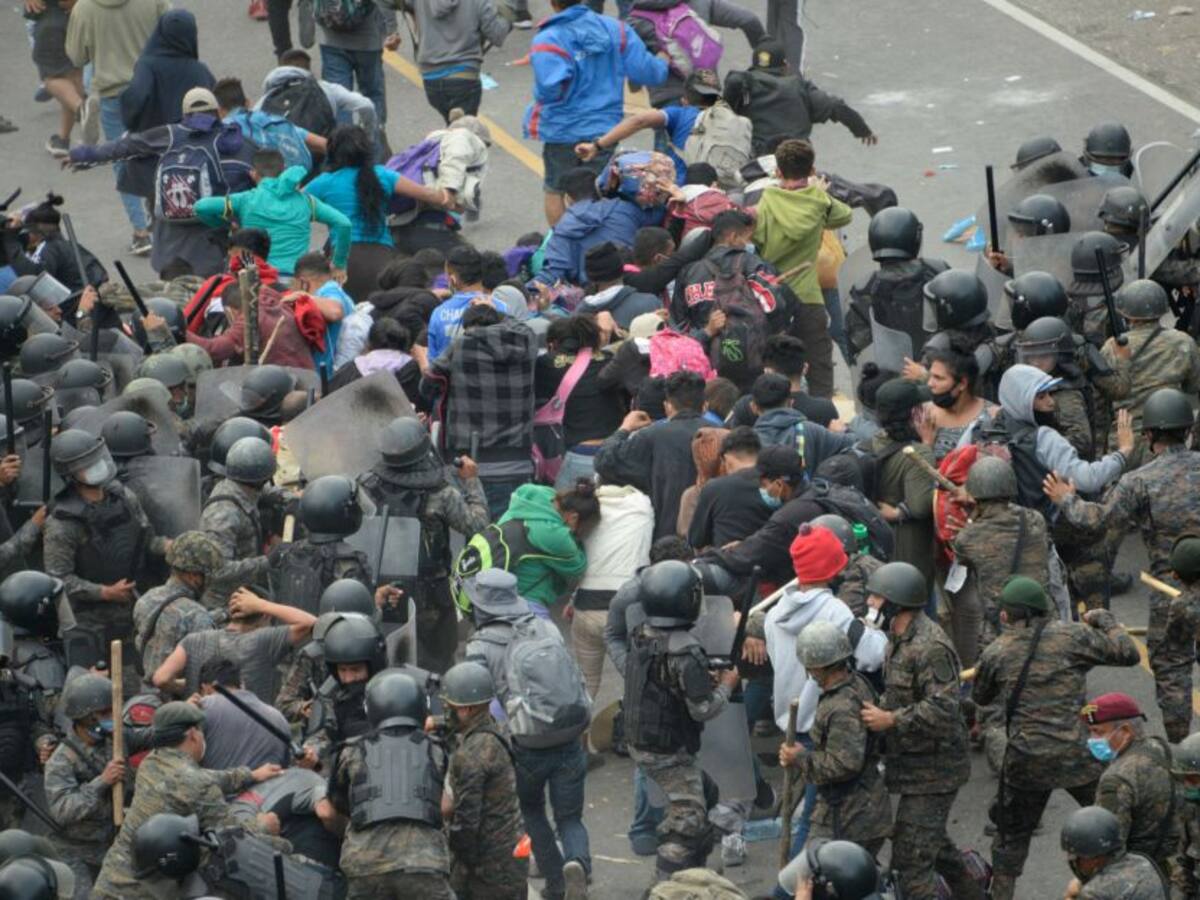 Guatemala frenó con violencia caravana de migrantes hondureños