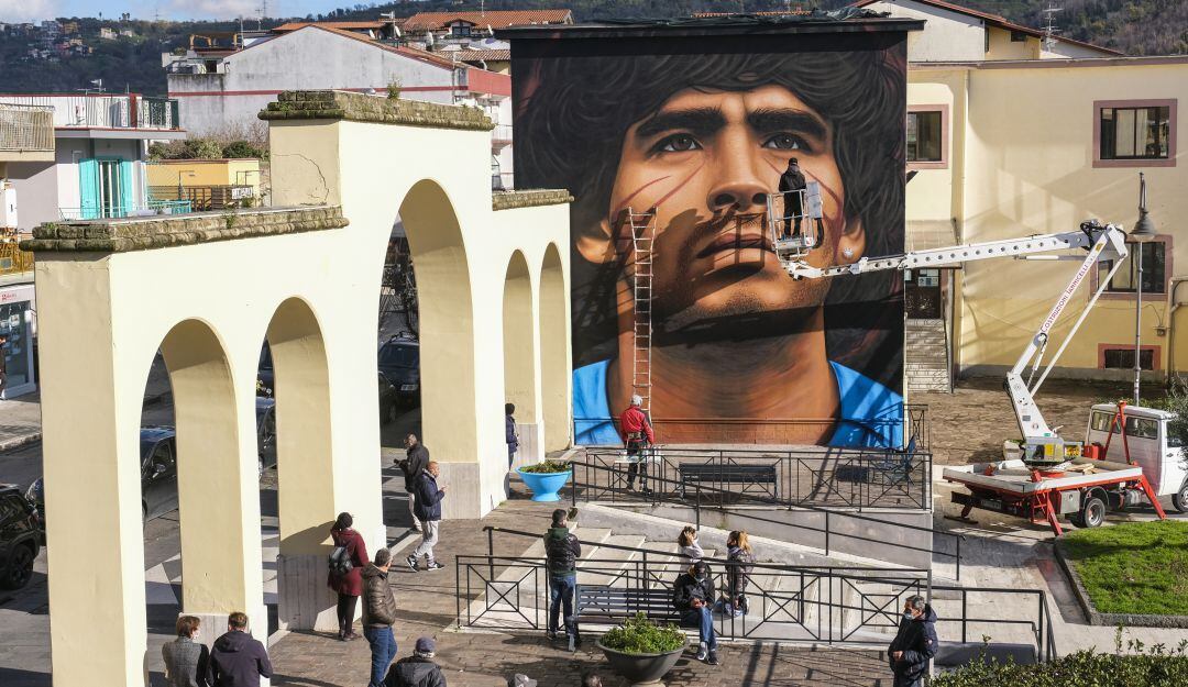 Mural en honor a Diego Armando Maradona