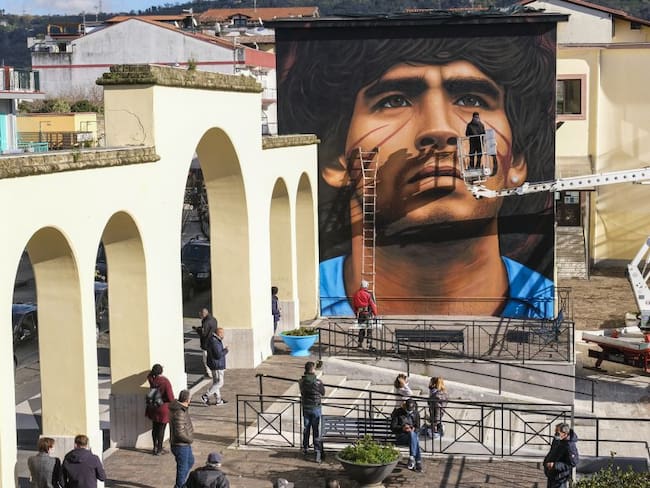 Mural en honor a Diego Armando Maradona