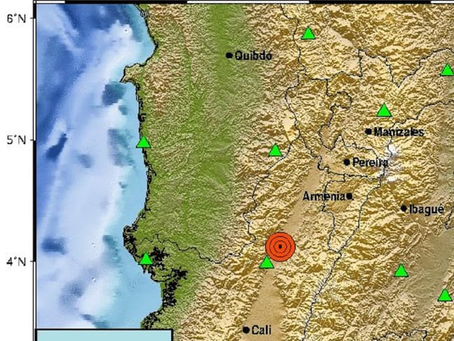 Un temblor de 4.1 se registró en el centro del Valle del Cauca