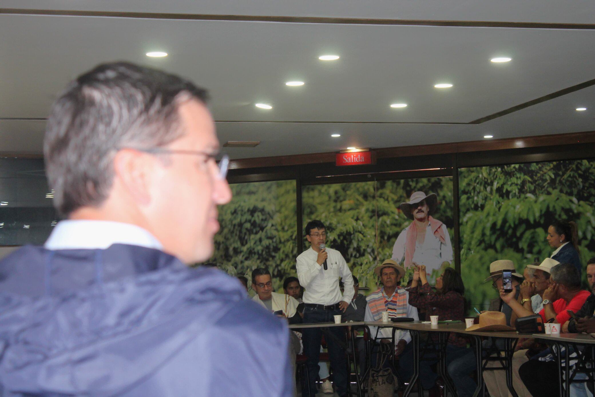 Presidente de Federación de Cafeteros en reunión en Bogotá con Unión de Cafeteros de Colombia. Foto Cortesía Unión de Cafeteros de Colombia