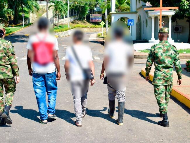 Recuperación de menores de edad reclutados por grupos armados. Cortesía: Ejército Nacional.