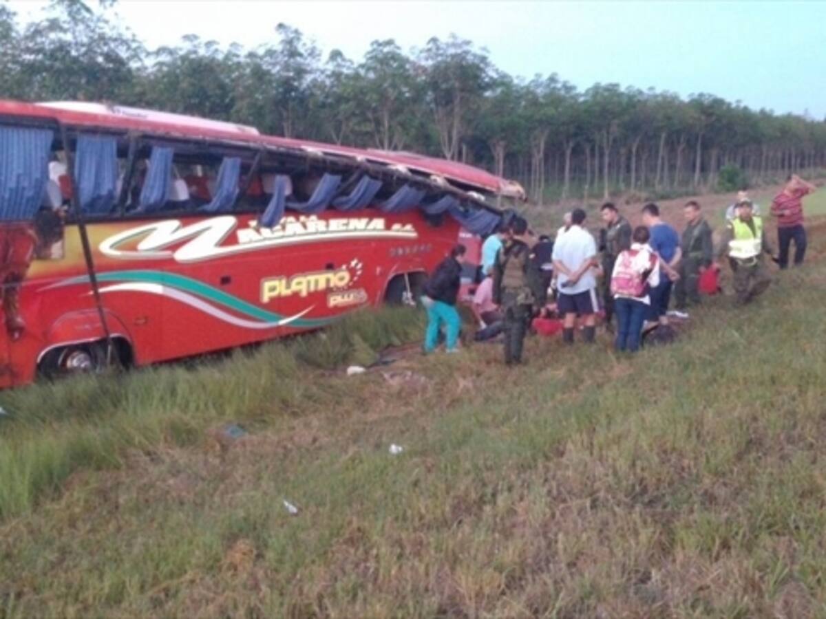 Dos muertos y seis heridos deja accidente de tránsito en el Meta