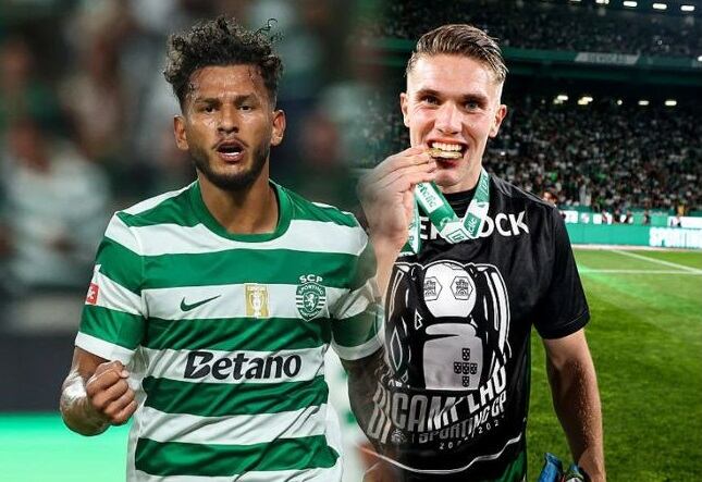 El colombiano Luis Javier Suárez y el exdelantero del Sporting, Viktor Gyökeres / Composición: Caracol Radio