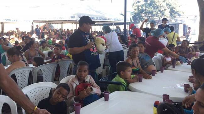 Fiesta navideña en la casa de paso