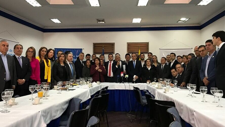 La Junta Parlamentaria y la Dirección Nacional del Partido Conservador decidieron brindar "apoyo absoluta" a Iván Duque. Foto: Lucas Pombo (W Radio)