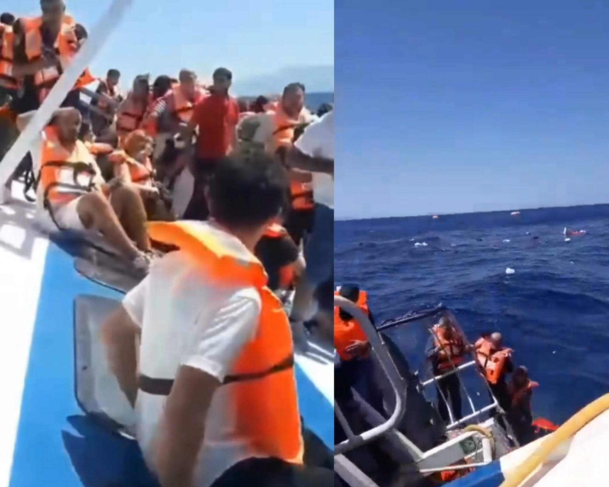 El ferry transportaba 267 personas antes de volcarse en la costa norte del país. 
(Foto:   Cortesía / Caracol Radio)