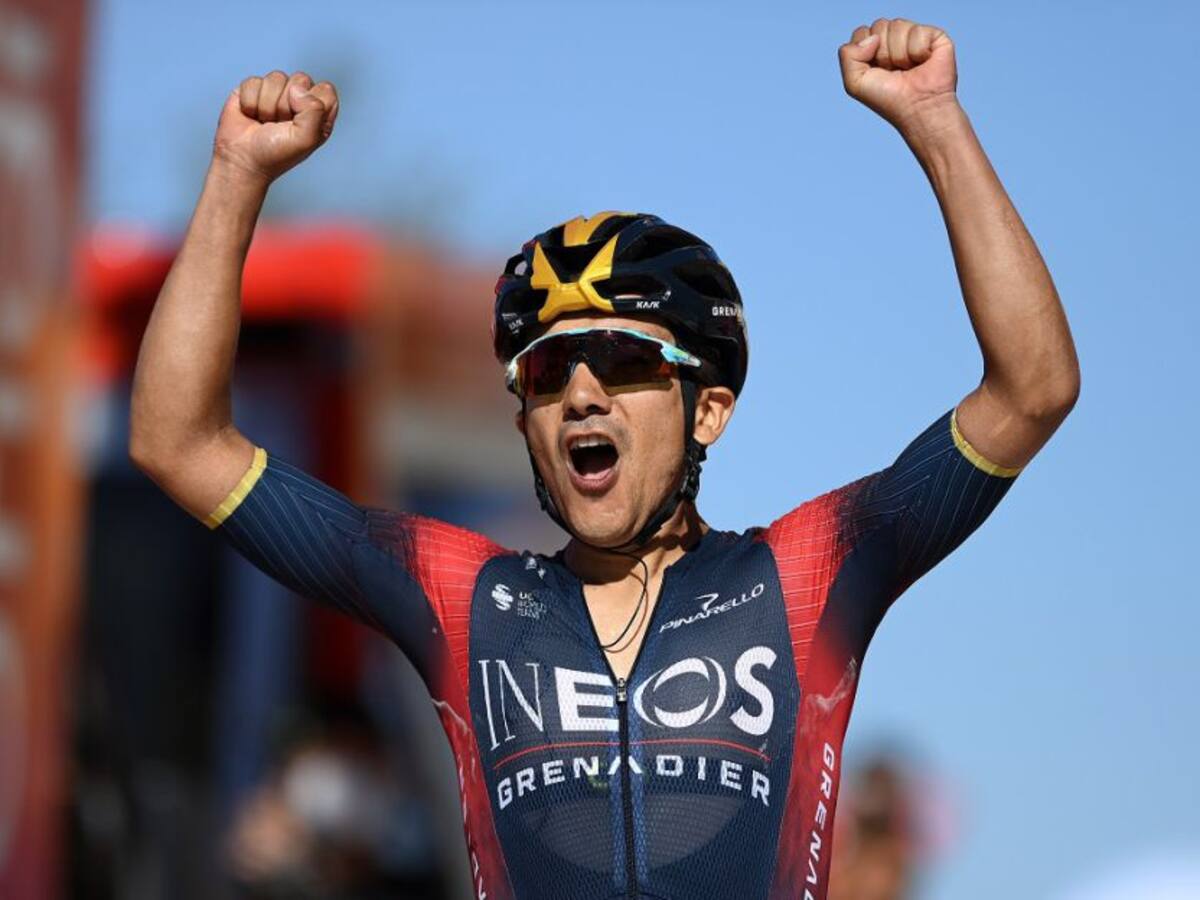 Richard Carapaz y 'Supermán' López hacen el 1-2 en le etapa 14