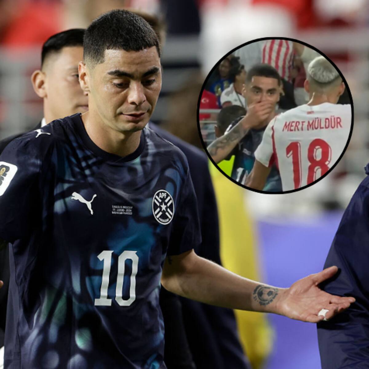 Expulsión histórica: así fue la roja a Miguel Almirón en partido contra Turquía por el Mundial 2026