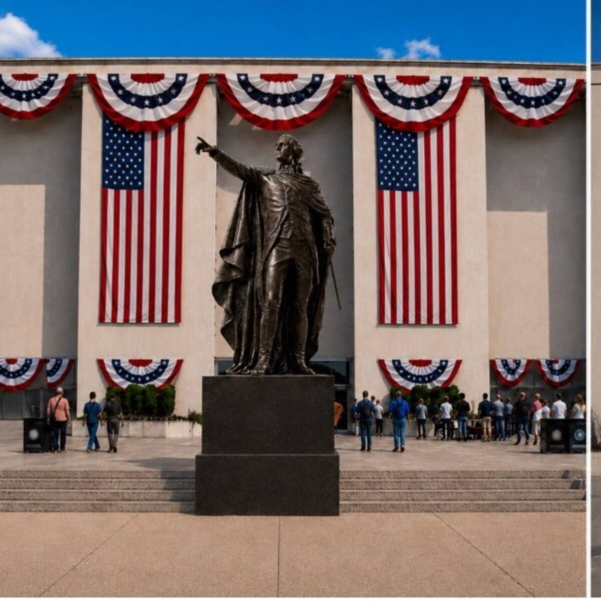 Trump pide al Smithsonian instalar estatuas de George Washington y hacer una exposición en su honor