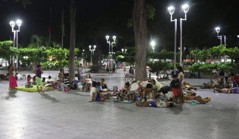 Comunidad indígena Yukpa en el parque Santander en Cúcuta
