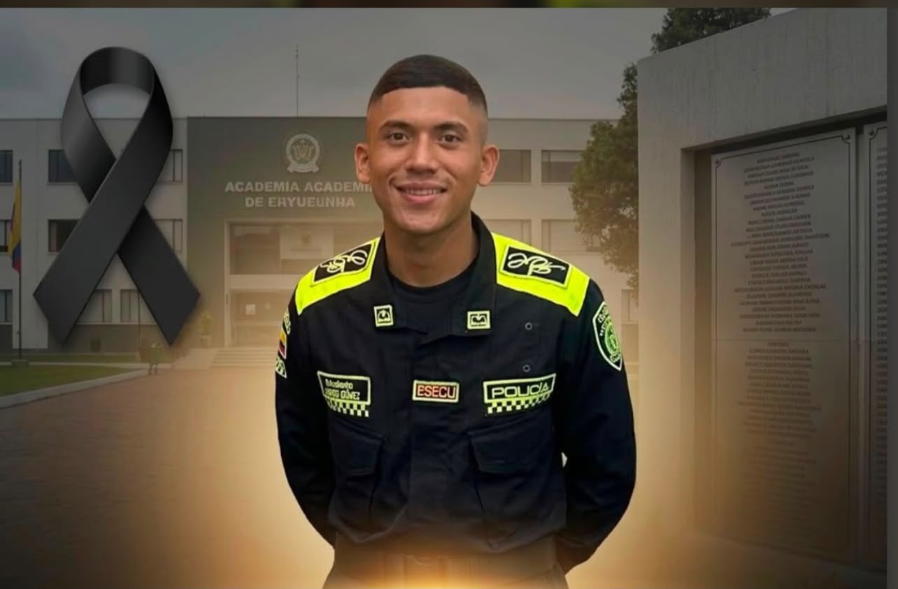Andrés Camilo Gómez Viloria, patrullero de 23 años asesinado en El Carmen. / Foto: Cortesía.