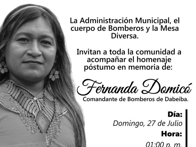 Exequias de Fernanda Domicó - foto alcaldía de Dabeiba