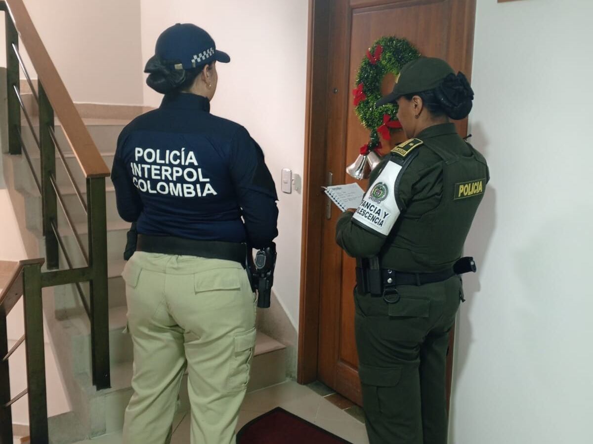 Menor peruana recuperada en Sabaneta, Antioquia- foto Policía Metropolitana.