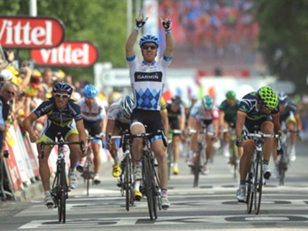 El estadounidense Tyler Farrar ganó tercera etapa del Tour