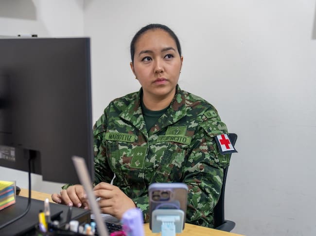 Teniente Sandy Mariottiz Acuña, médico militar del Ejército Nacional