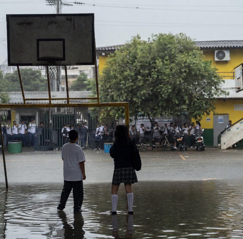 Inundaciones en Turbo. Foto: Cortesía Institución Educativa Central de Currulao