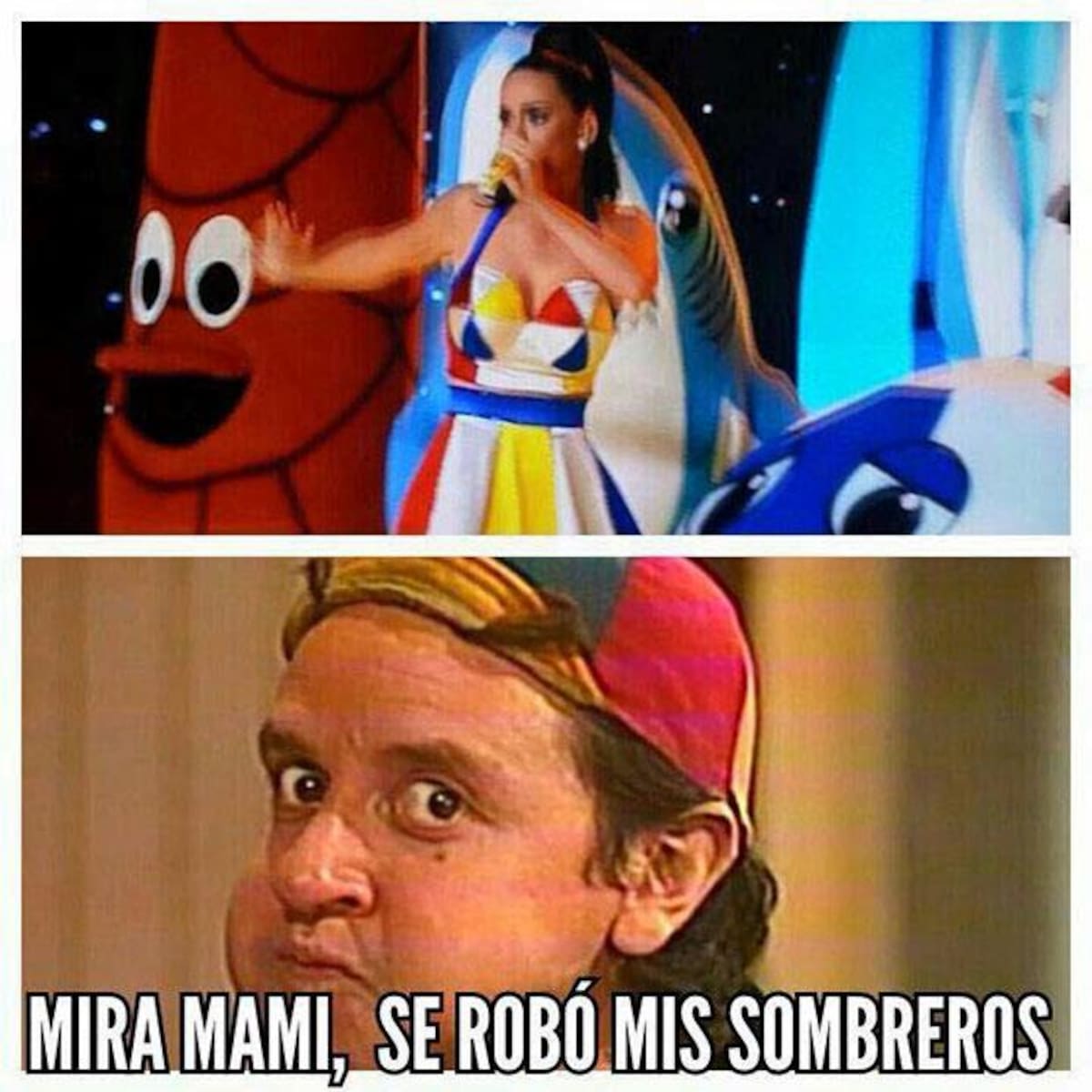 Los usuarios de las redes sociales crearon chistes gráficos sobre el partido y la presentación de Katy Perry. Fotos: Difusión.