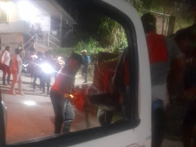 La salud de los mineros es estable. Foto: Cuerpo Voluntario de Bomberos de Marmato.