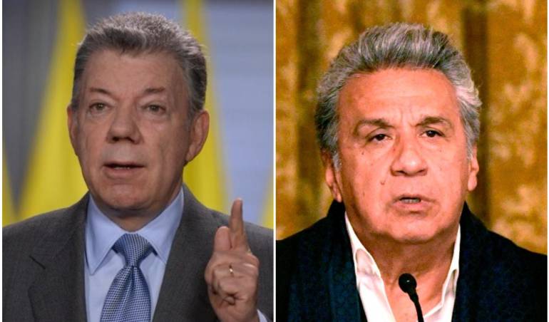 Juan Manuel Santos y Lenín Moreno Garcés