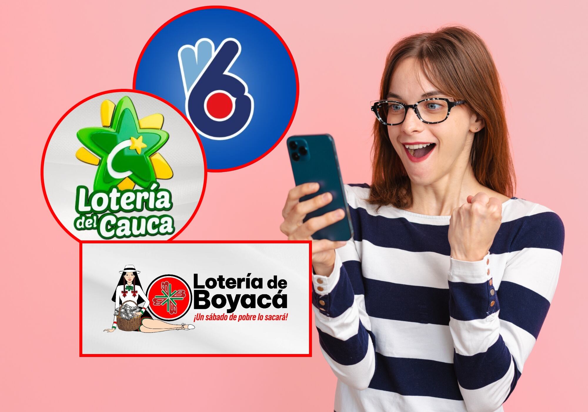 Loterías de Boyacá, Cauca y Baloto. Fotos: redes sociales Loterías de Boyacá, Cauca y Baloto / Getty Images