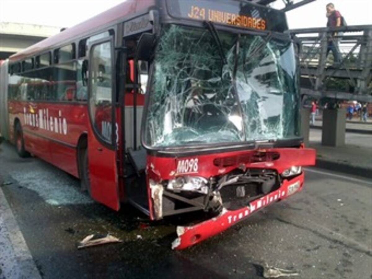 Se registró otro accidente de un bus de TransMilenio