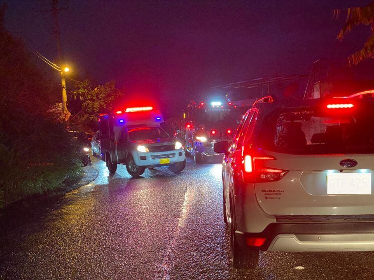 Accidente de tránsito registrado la tarde del lunes festivo. Fotografía: suministrada.