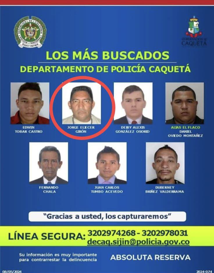 Este hombre sindicado por el delito de feminicidio en Caquetá. Foto Policía Caquetá