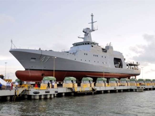 Armada puso al servicio el segundo buque construido con tecnología colombiana en Cartagena