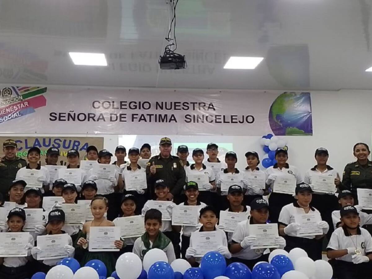 Setenta y un niños se graduaron en Sincelejo como patrulleritos cívicos