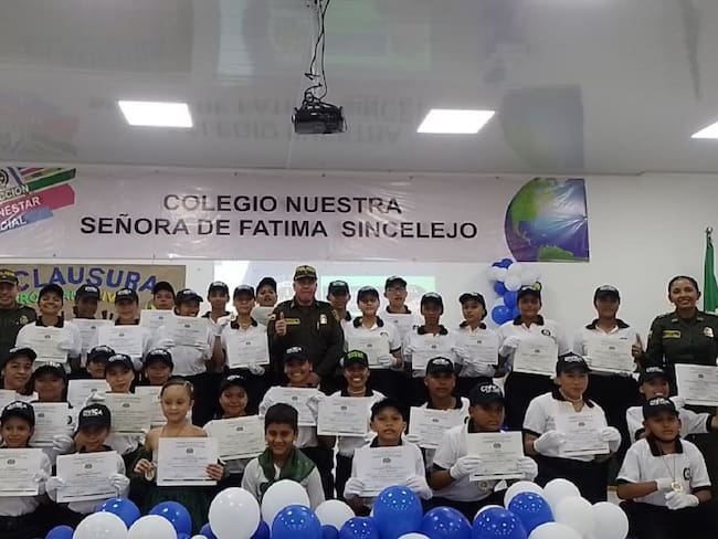 Setenta y un niños se graduaron en Sincelejo como patrulleritos cívicos 