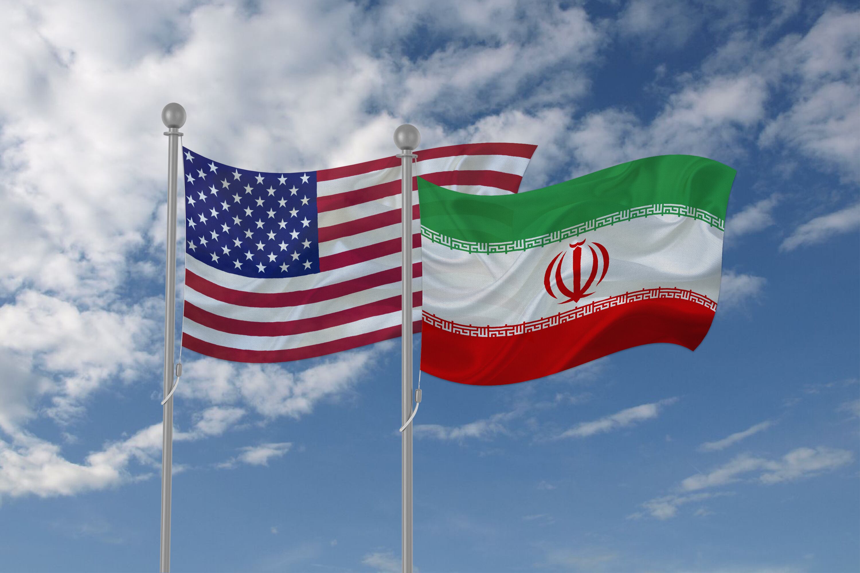 Banderas de Estados Unidos e Irán (Crédito: Getty Images)