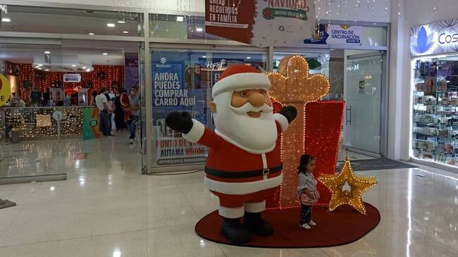 Papá Noel en el centro comercial Calima de Armenia