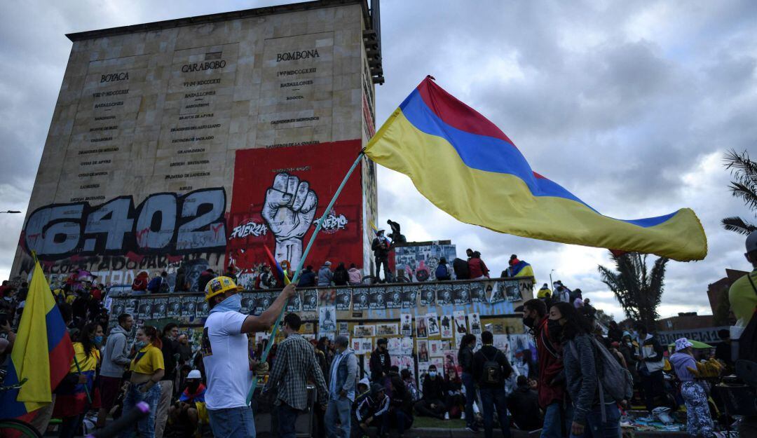 Una de las protestas en Bogotá en contra del Gobierno de Iván Duque, el pasado 20 de julio