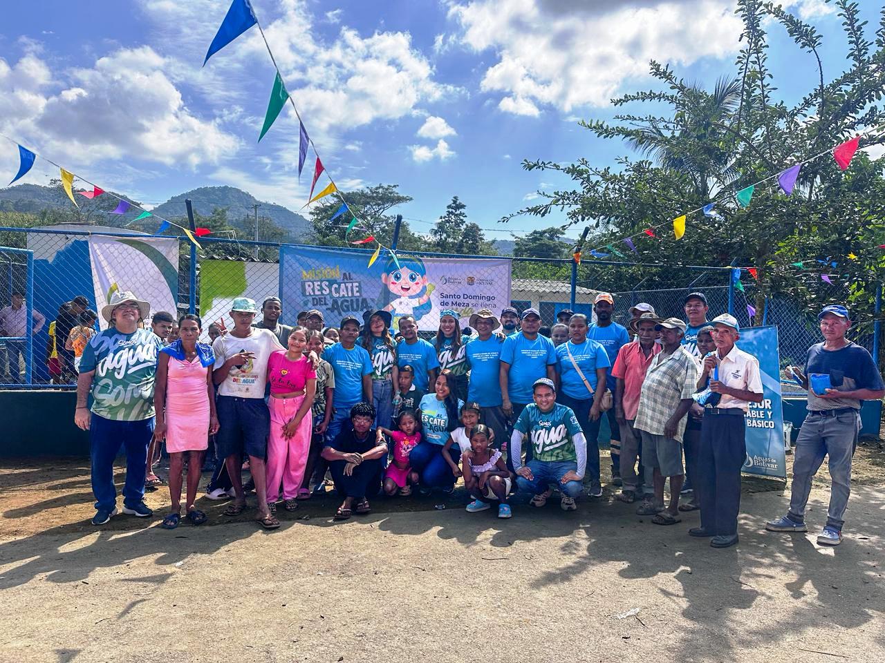 Misión al Rescate del Agua, logrando la recuperación y puesta en funcionamiento del sistema de acueducto del corregimiento de Santo Domingo de Meza, en la Alta Montaña del municipio de El Carmen de Bolívar, beneficiando a más de 500 habitantes