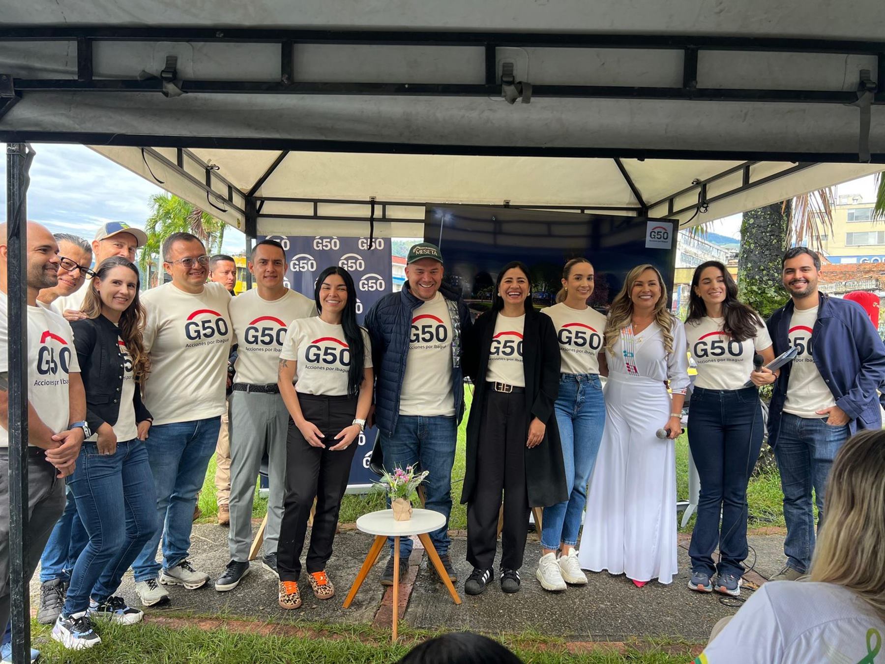 El G50 inició la intervención paisajística de la glorieta de la Calle 19 de Ibagué