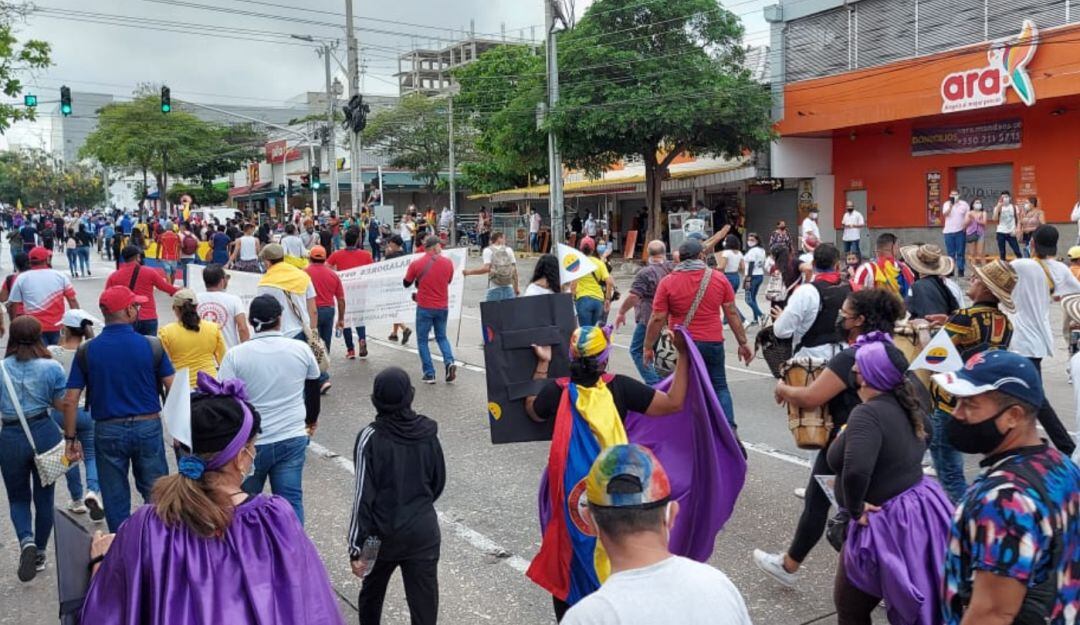 Manifrestación en Barranquilla. 