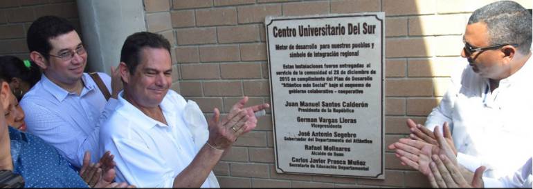 El acto inaugural contó con la presencia del vicepresidente, Germán Vargas Lleras y alcaldes del Sur del Atlántico, entre otros.