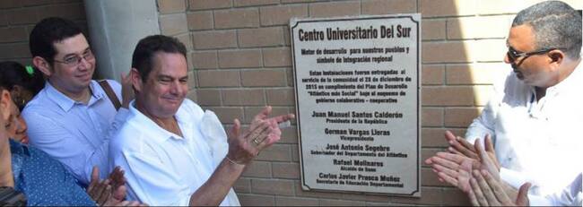 El acto inaugural contó con la presencia del vicepresidente, Germán Vargas Lleras y alcaldes del Sur del Atlántico, entre otros.