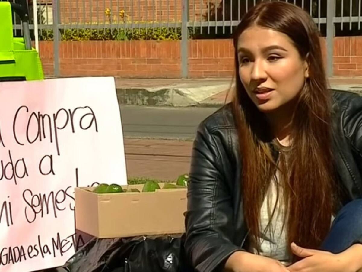 Michelle Polanco vende aguacates para pagar su carrera universitaria