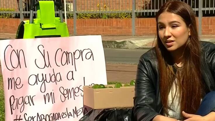 Michelle Polanco vende aguacates para pagar su carrera universitaria