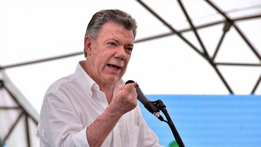 El presidente Juan Manuel Santos llegó a Sogamoso para entregar 1.500 resoluciones de formalización de propiedades rurales en falsa tradición. Foto: Colprensa