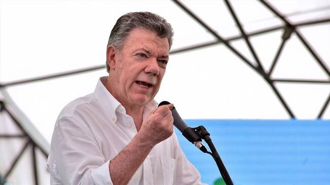 El presidente Juan Manuel Santos llegó a Sogamoso para entregar 1.500 resoluciones de formalización de propiedades rurales en falsa tradición. Foto: Colprensa