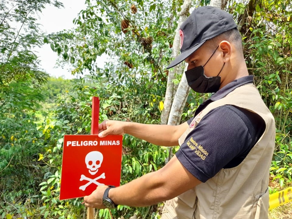 Desminado en San Pablo-Nariño . Foto: Ejército Nacional