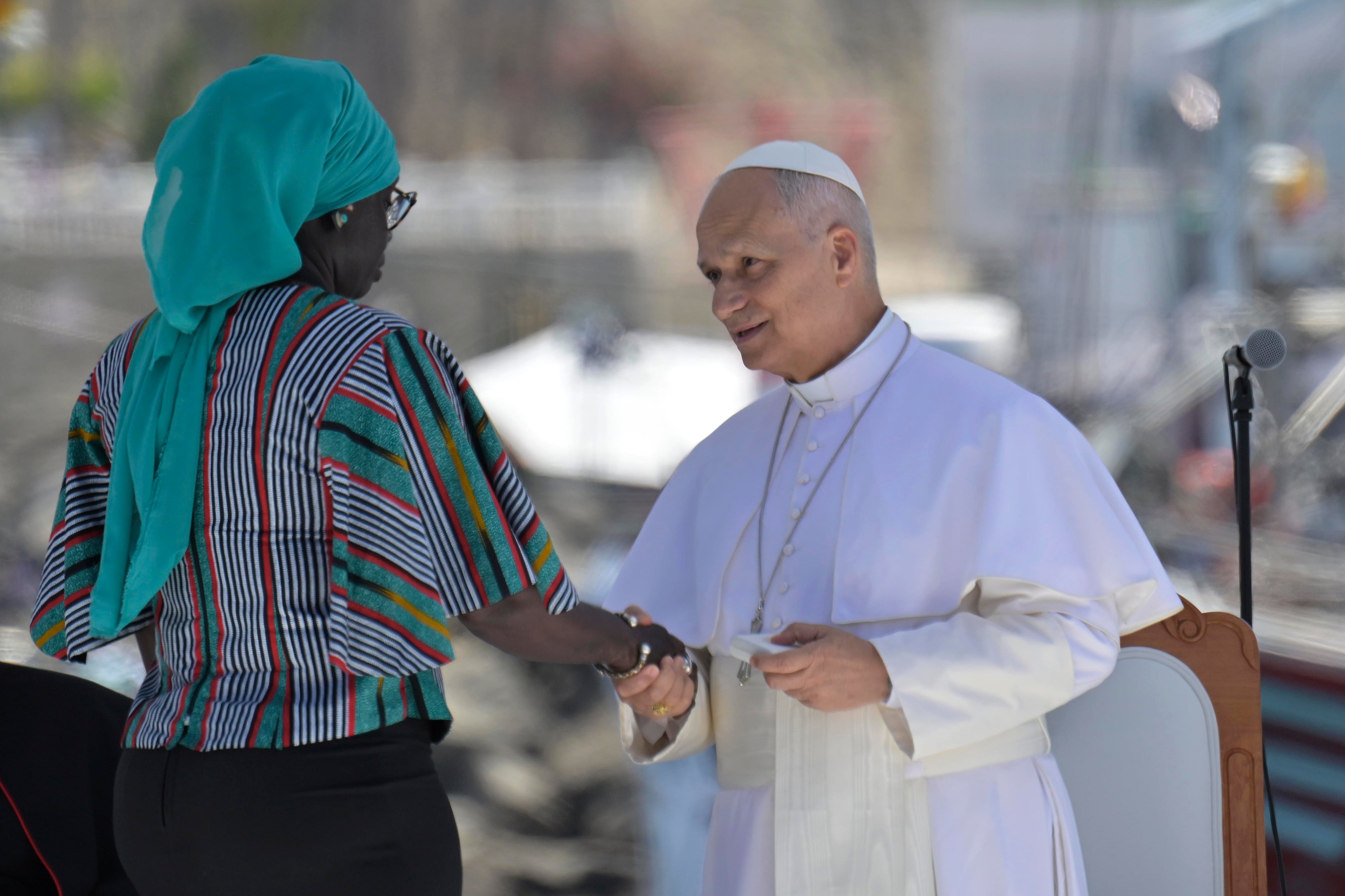 El papa Leon XIV en su visita a España. (Cortesía: Juan Naharro Gimenez/Getty Images)