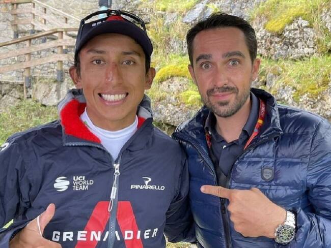 Alberto Contador envió nuevamente una voz de aliento para el vigente campeón del Giro de Italia.